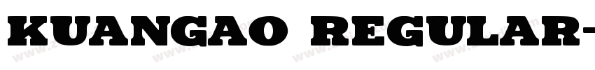 kuangao Regular字体转换